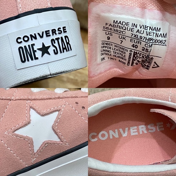 CONVERSE 564382C Chuck Taylor One Star Suede Platform Ox Bleached Coral Size 9 - Picture 16 of 16